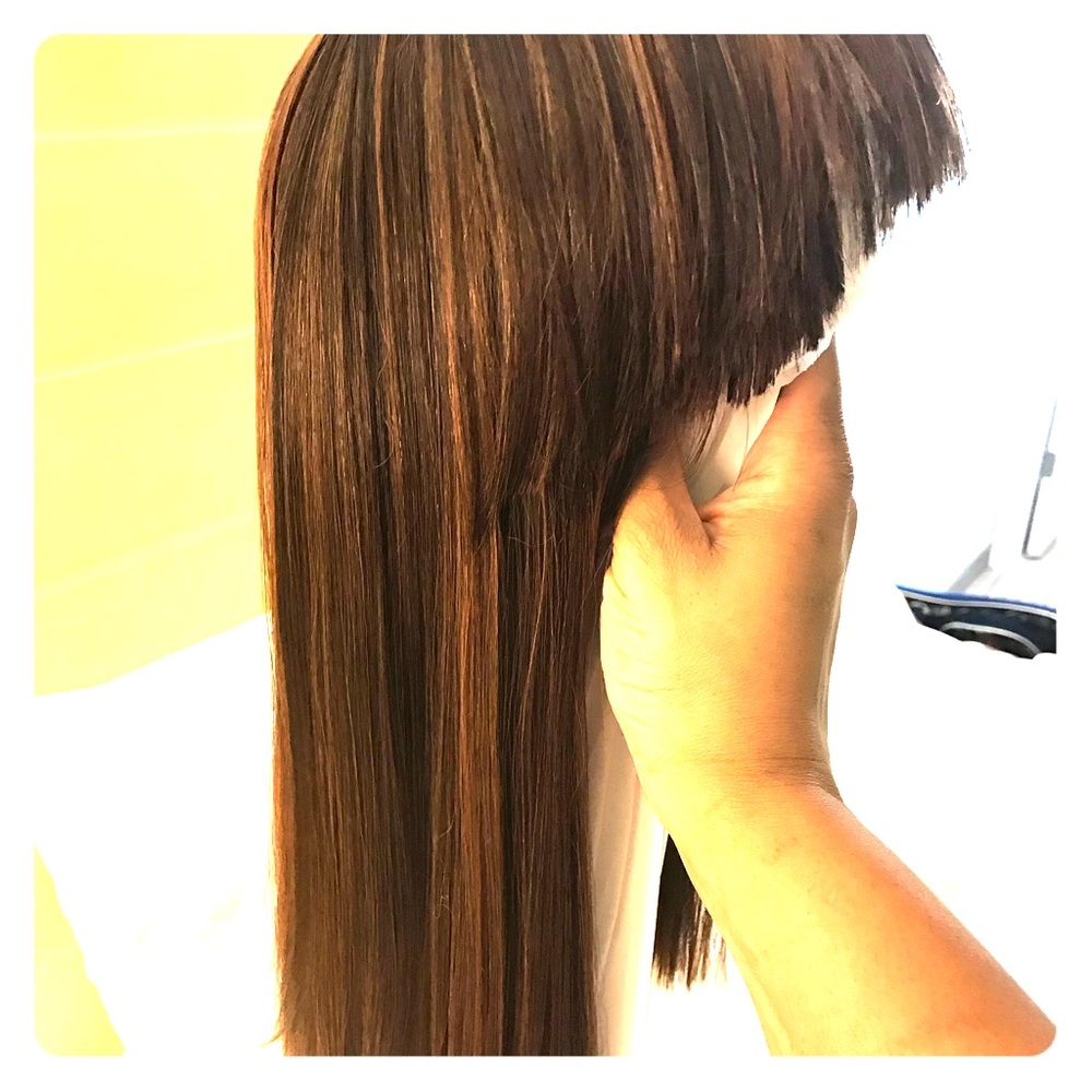 Blunt cut wig with highlights💇🏽‍♀️